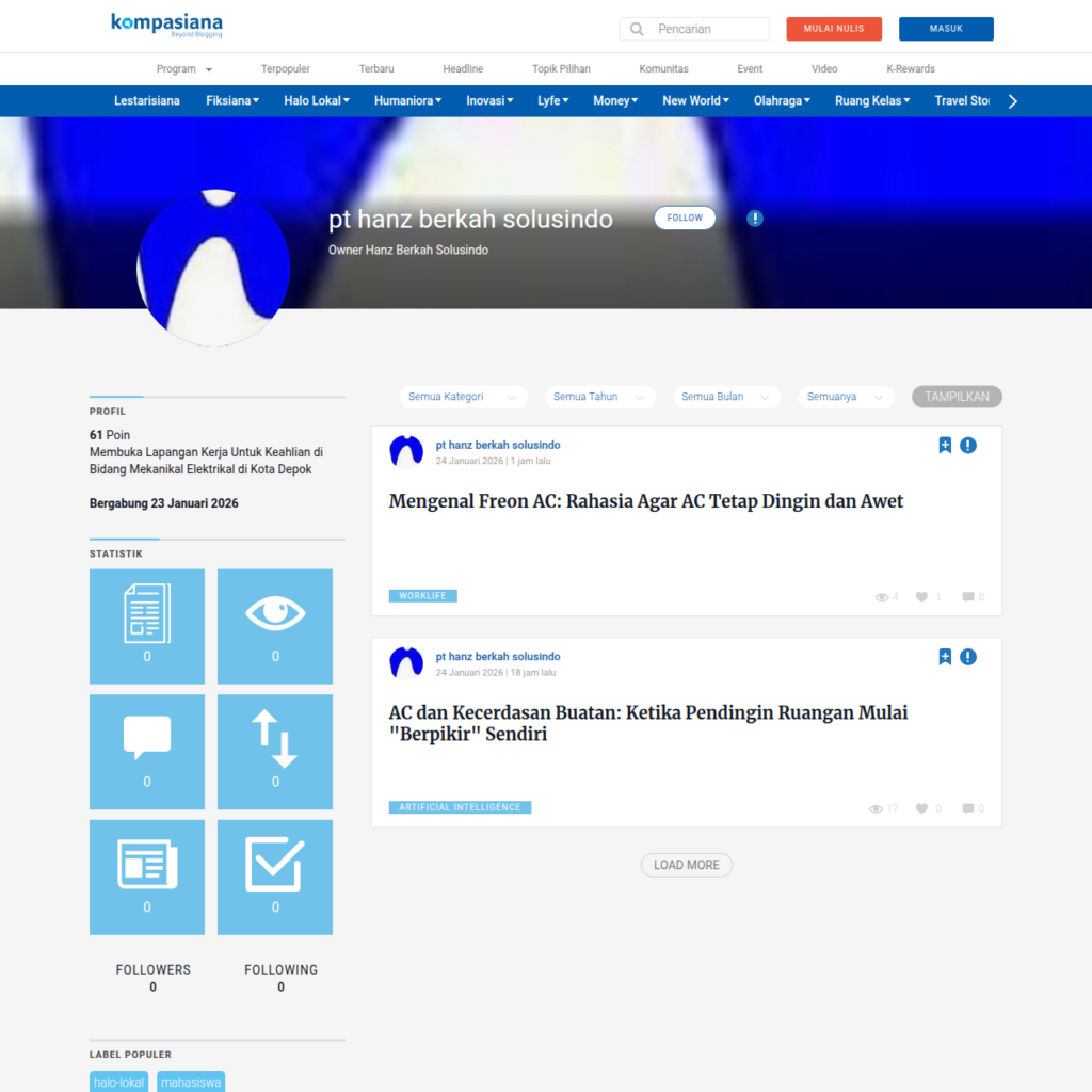 Hanz Berkah Solusindo di Kompasiana